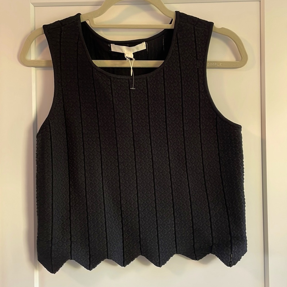 Jonathan Simkhai cropped knit top, sz M, NWT